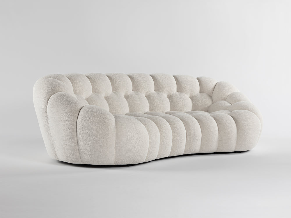 Bubble 2 Curved 3-4 Seat Sofa Orsetto Ivory Sofas Roche Bobois   
