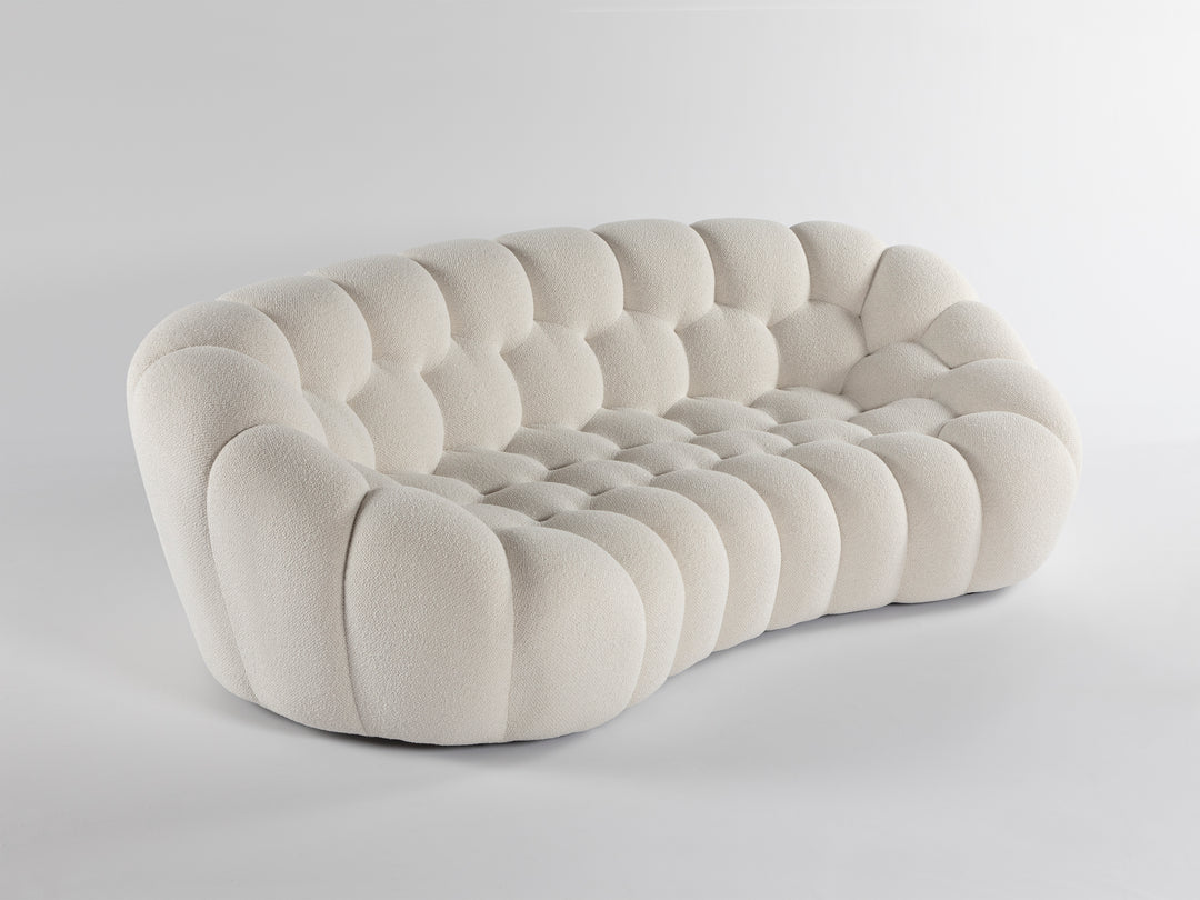 Bubble 2 Curved 3-4 Seat Sofa Orsetto Ivory Sofas Roche Bobois   