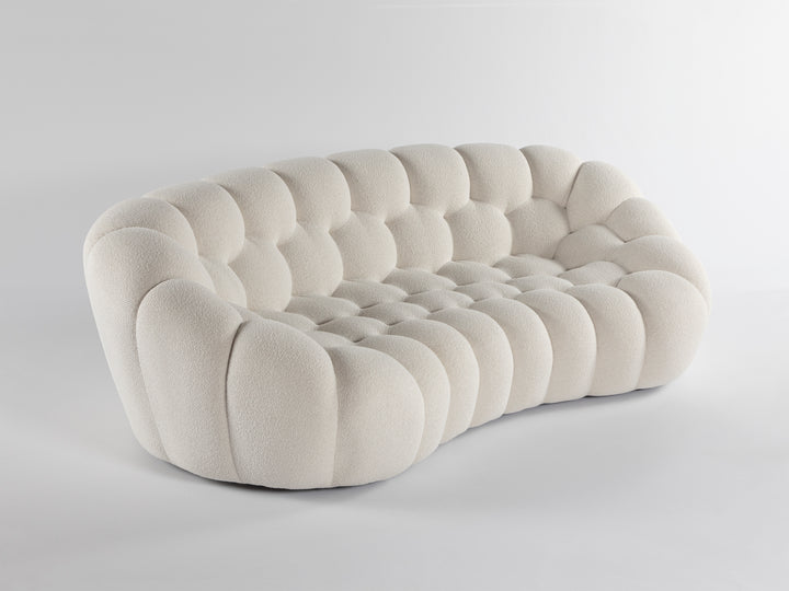 Bubble 2 Curved 3-4 Seat Sofa Orsetto Ivory Sofas Roche Bobois   
