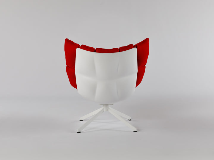 Husk Swivel Armchair and Pouf Red Arm Chairs, Recliners & Sleeper Chairs B&B Italia   