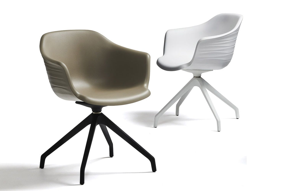 Indy 4 Spokes Dining Chair Kitchen & Dining Room Tables Cattelan Italia Standard Version White Polyurethane Matte white