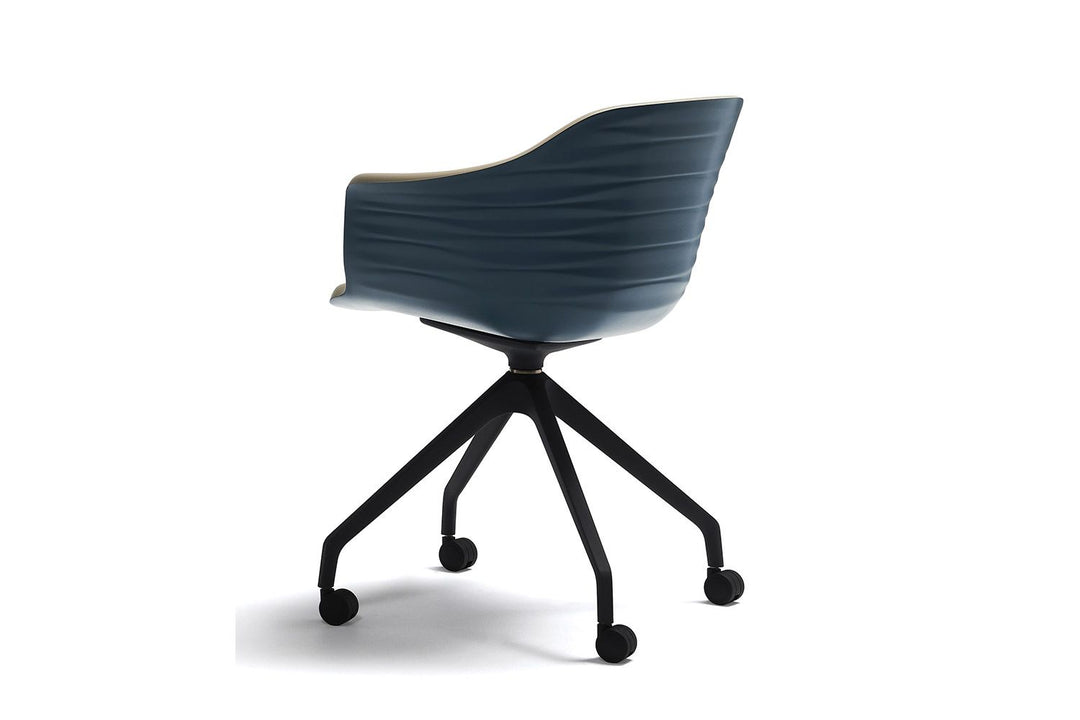 Indy 4 Spokes Dining Chair Kitchen & Dining Room Tables Cattelan Italia Standard Version White Polyurethane Matte Black