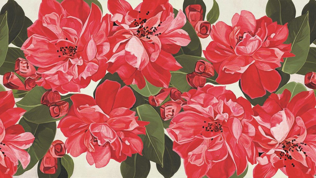 Ophelia Modular Wallpaper Wallpaper Absoluta Prime Red 