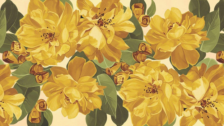 Ophelia Modular Wallpaper Wallpaper Absoluta Prime Yellow 